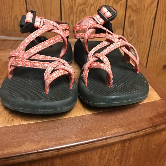 Chaco" Sandals Size-W7 Orange -Good Condition - Picture 2 of 12